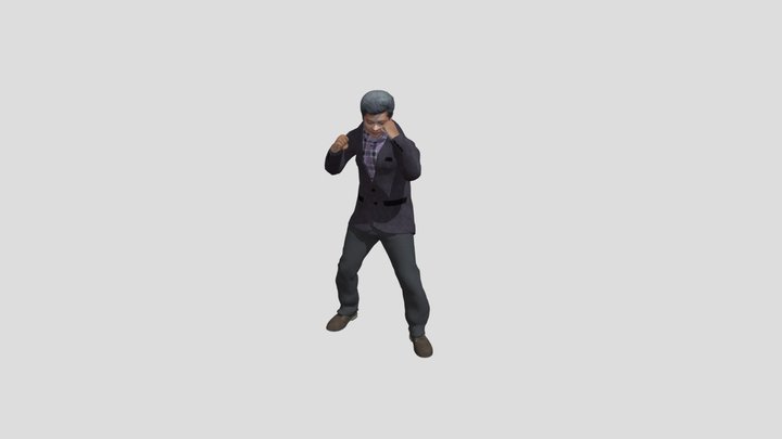 Realistic Man Actor Punching (Daya Hang Rai) 3D Model