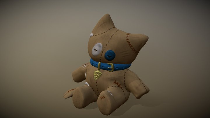 3D Sculpting - Abandoned cat plush 3D Model