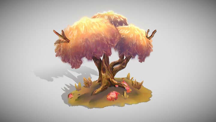 CGMA (Stylized Game Assets) 2.5D Tree Homework 3D Model