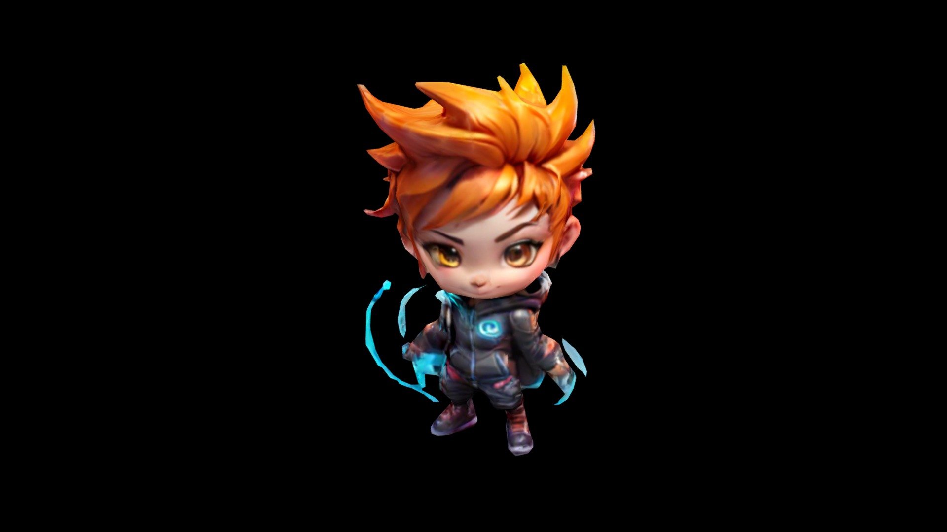 Mighty Teen with Orange-hair - Cartoon Illustrat - Download Free 3D ...