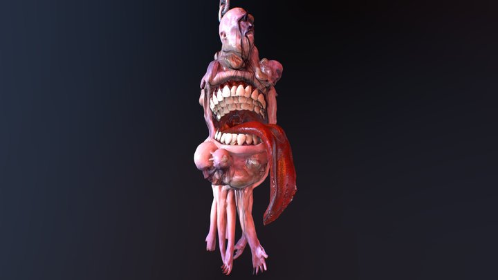 Meduse humaine - Low poly creature design 3D Model