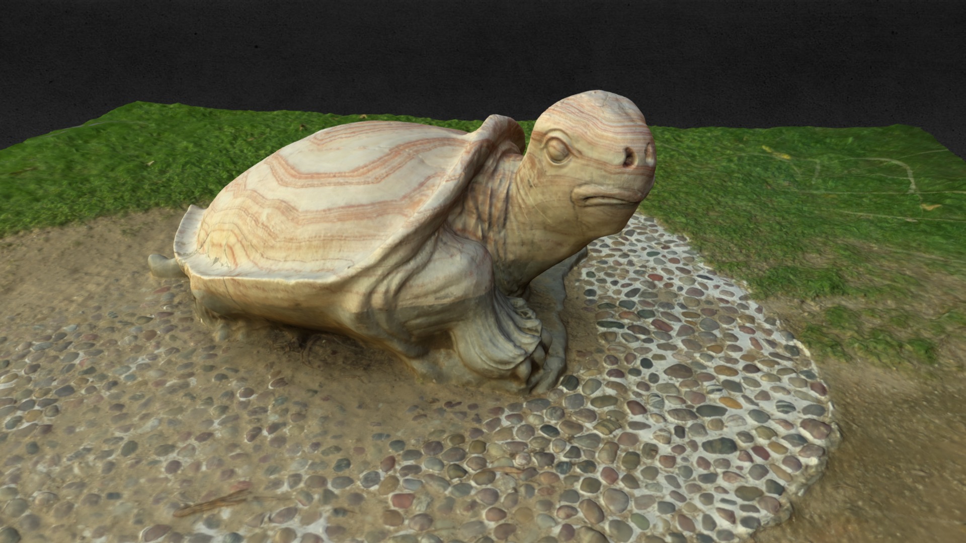 3D model Tuen Mun Park – Turtle - This is a 3D model of the Tuen Mun Park - Turtle. The 3D model is about a turtle on a rock.