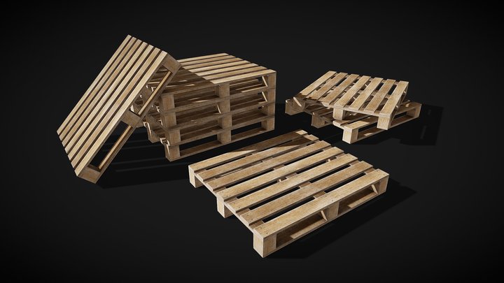 Low Poly | Pallets 3D Model