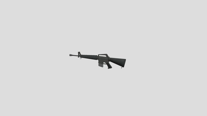 TF2-Style M16A1 3D Model