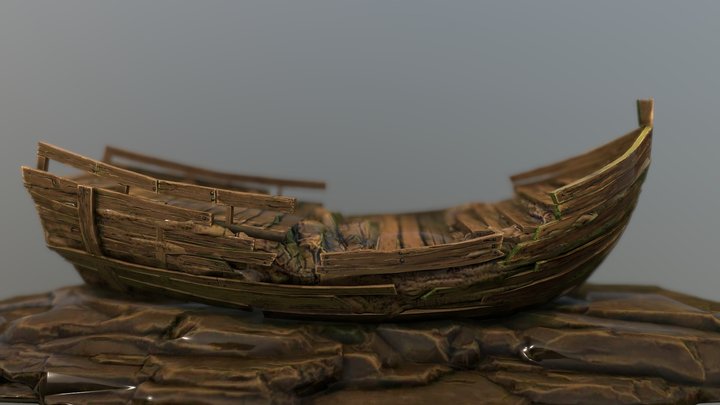 Galleon Shipwreck 3D Model