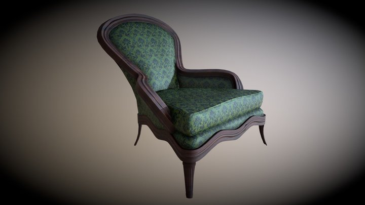 Bergere Chair 3D Model