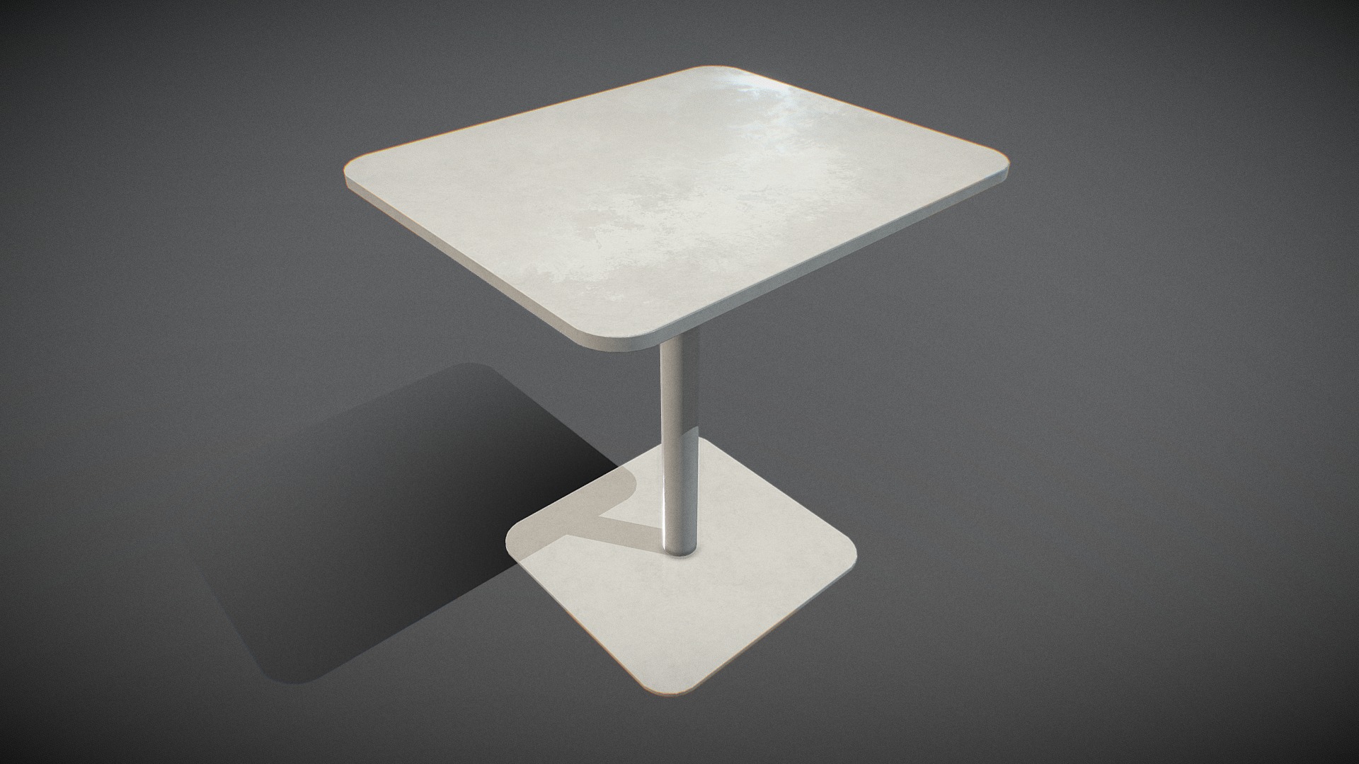 3D model Mesa Cafe Table-Model 4671 v-02 - This is a 3D model of the Mesa Cafe Table-Model 4671 v-02. The 3D model is about a white table with a white top.