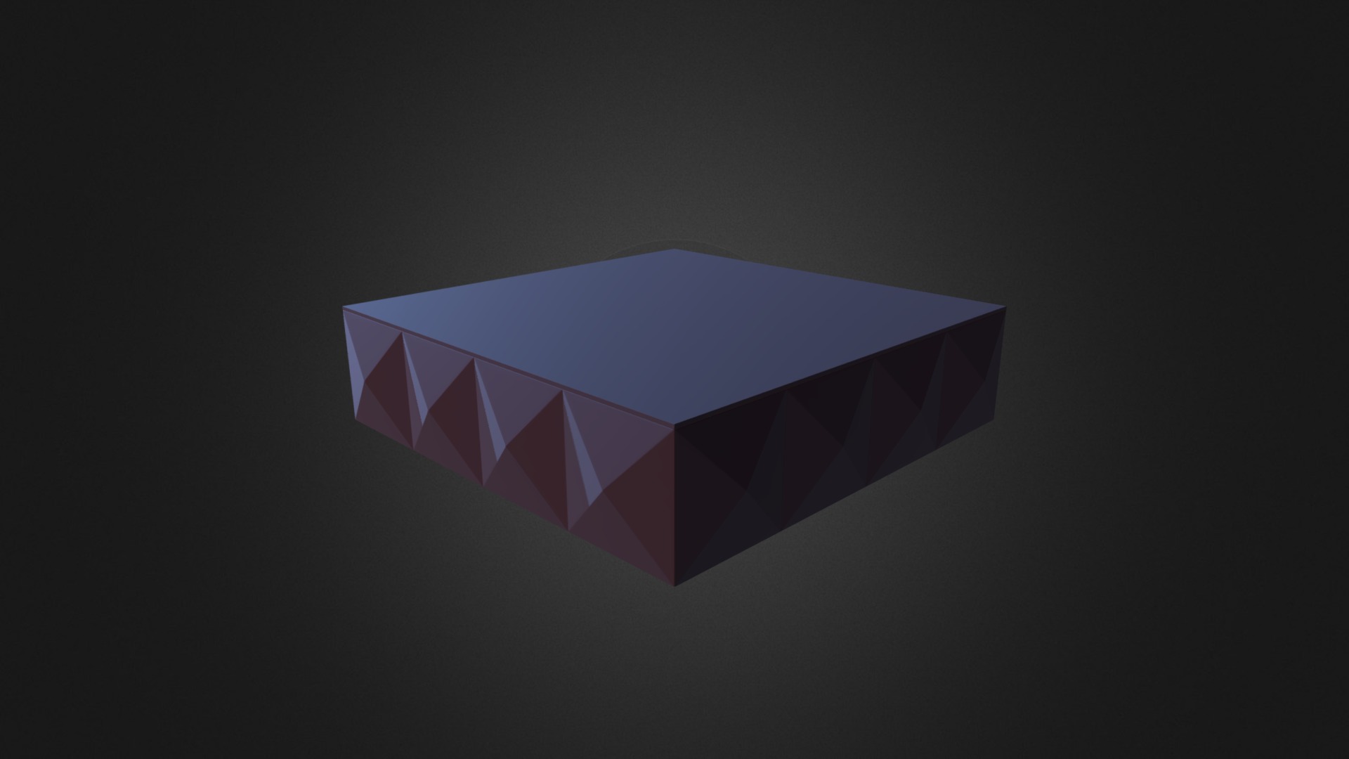 3D model Square Black Coffee Table - This is a 3D model of the Square Black Coffee Table. The 3D model is about a logo on a black background.
