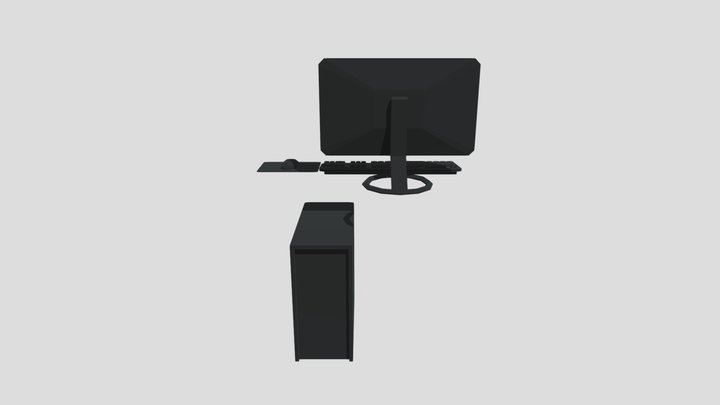 Low poly PC Computer