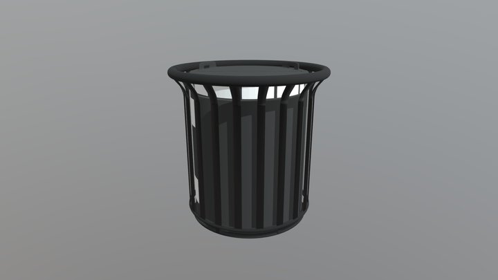Trash Can Skfb 002 3D Model