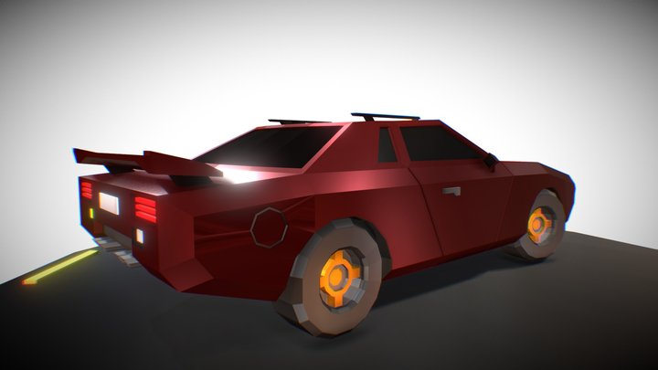 Low Poly - Retro Car [FREE] Download 3D Model