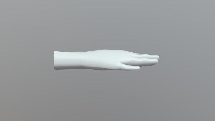 Mano 4 Dedos 3D Model