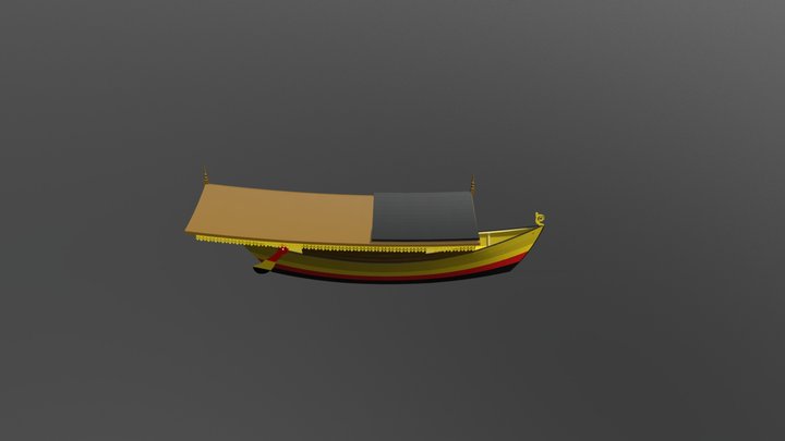 Perahu Tambang Miniature 3D Model
