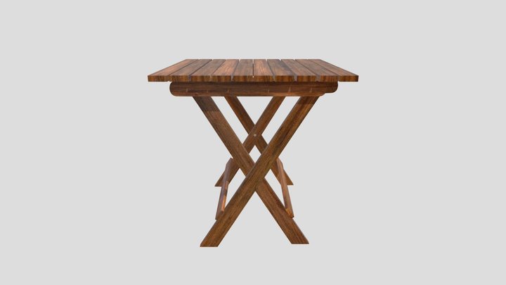 Wooden Table 3D Model