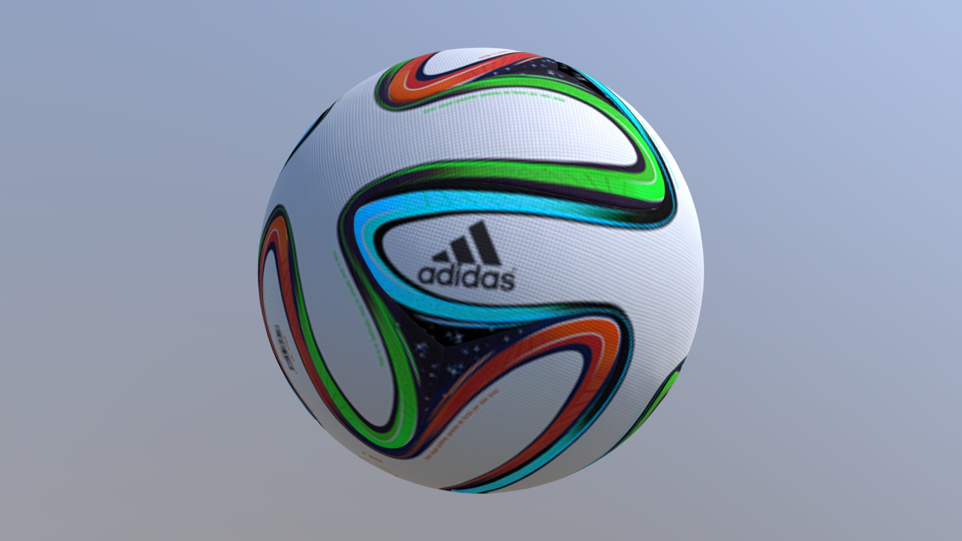 3D model Brazuca Soccer Ball - This is a 3D model of the Brazuca Soccer Ball. The 3D model is about logo, company name.
