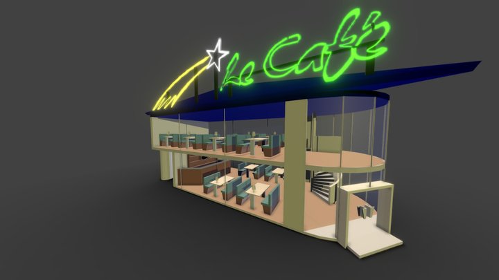 Amiga Days - Café 3D Model