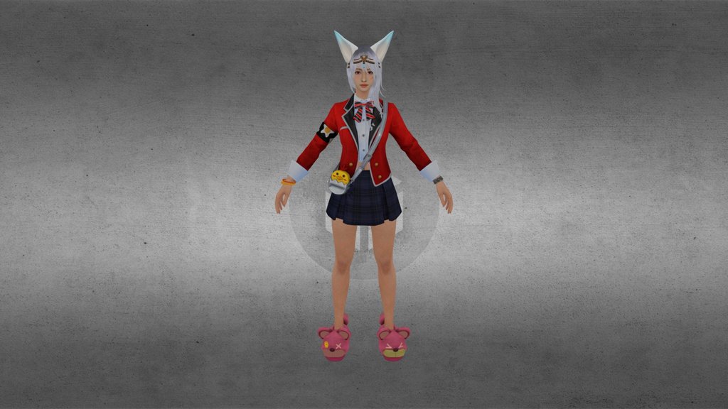 FreeFire 3d girl model