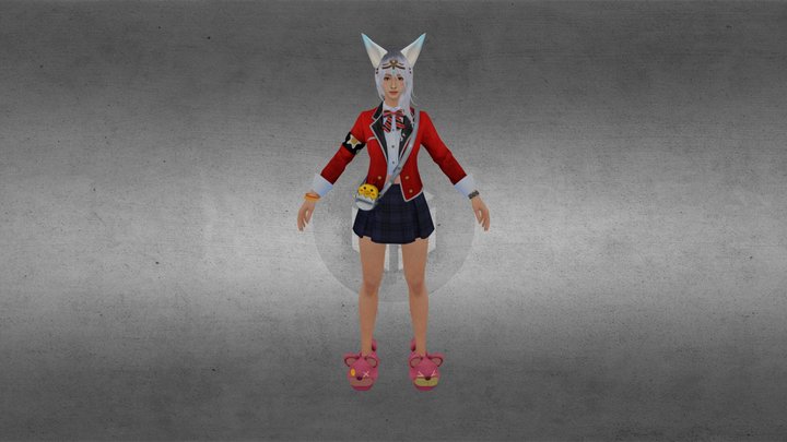 FreeFire 3d girl model 3D Model