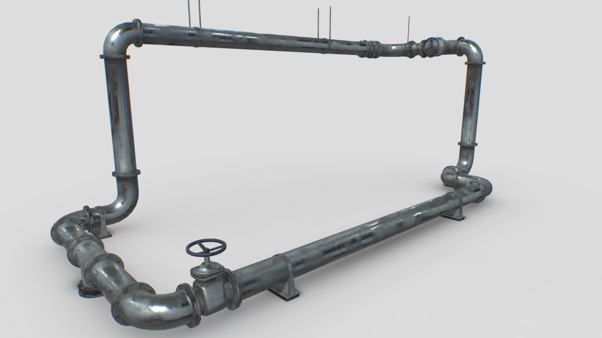 3D model Modular pipes pack 2 - This is a 3D model of the Modular pipes pack 2. The 3D model is about a gun with a scope.