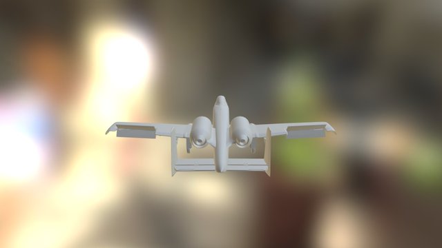 A-10 Warthog No Texture 3D Model