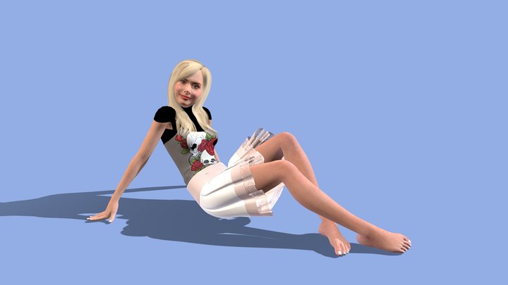 Aleyna2 Pop girl 3D Model