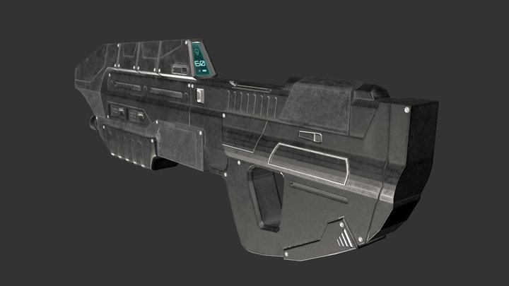 Halo Assault Rifle 3D Model