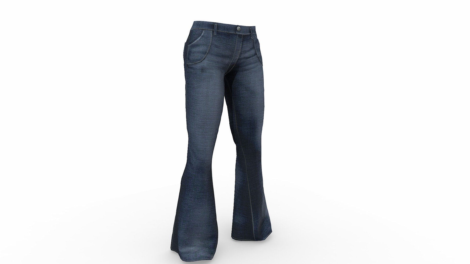 Female Bell Bottom Denim Jeans 3 colors - Buy Royalty Free 3D model by 3dia  (@3dia) [1910885]