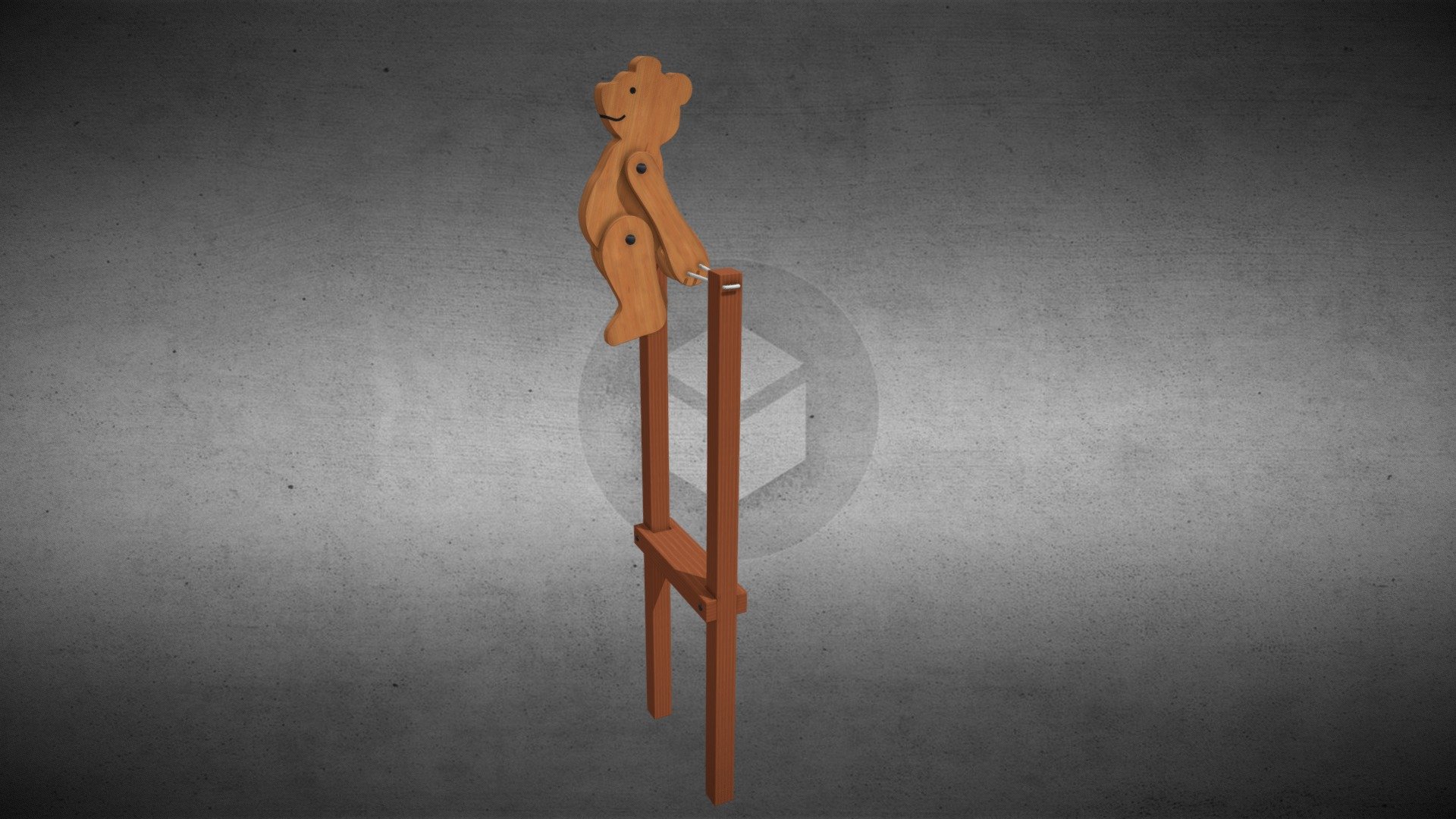 Trapeze Bear Wooden Toy