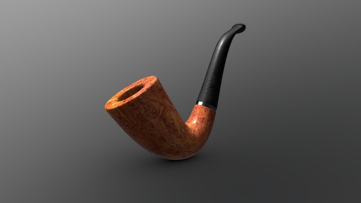 Old grandpa pipe 3D Model