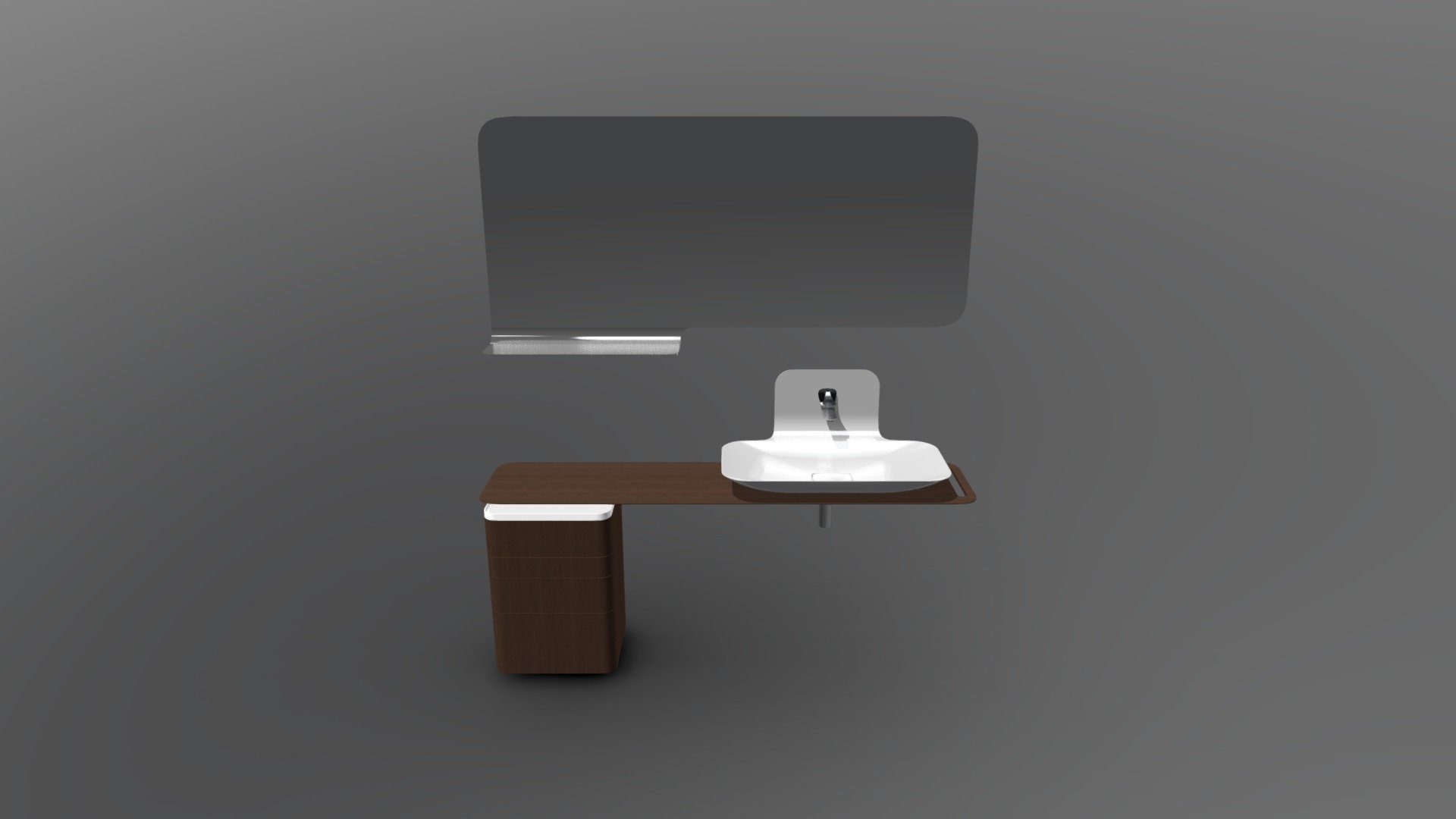 Foglia Bathroom Furniture Set - Dark Wenge Color