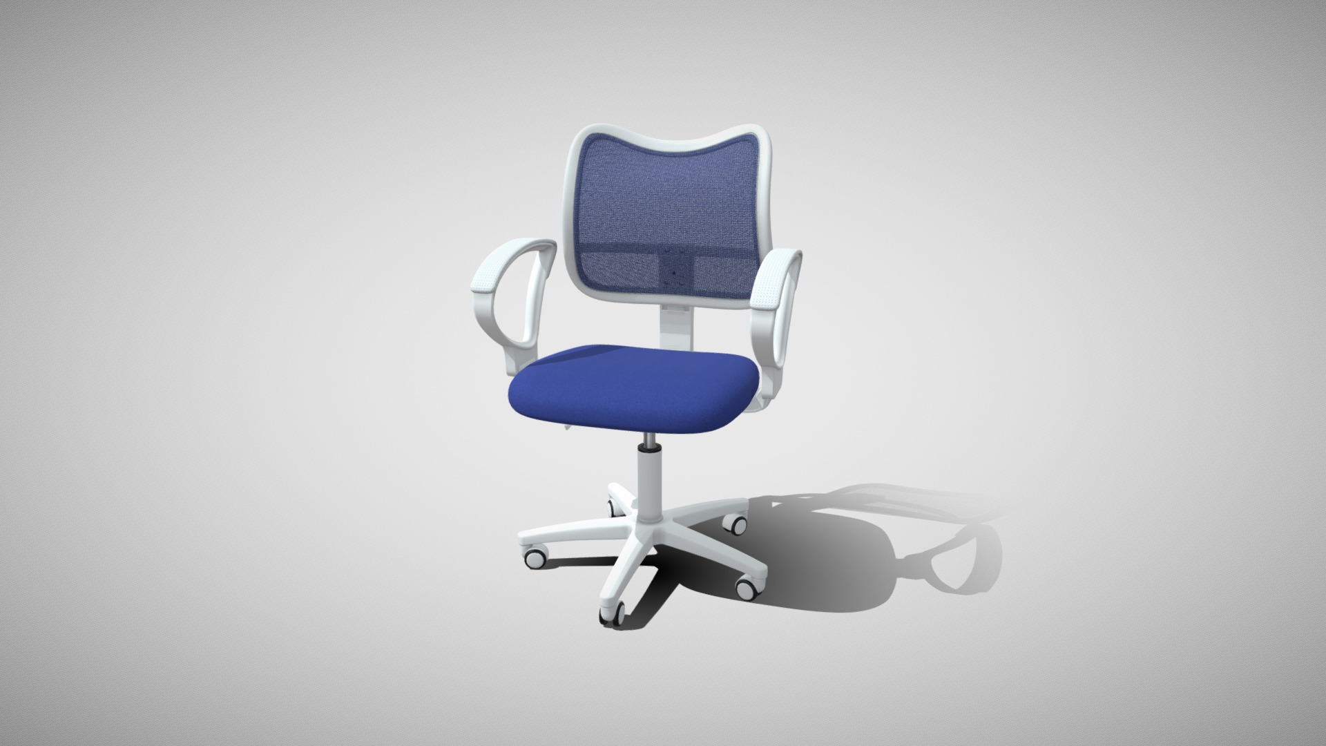 3D model Office chair - This is a 3D model of the Office chair. The 3D model is about a chair with a shadow.