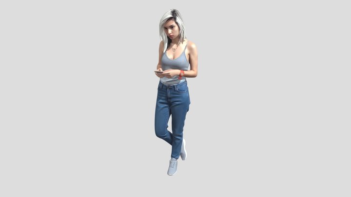 Casual Denim Portrait – Modelo 3D gratuito STL