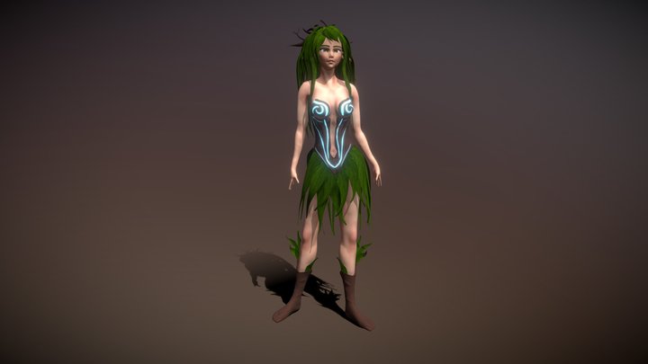 Female Dryad 3D Model