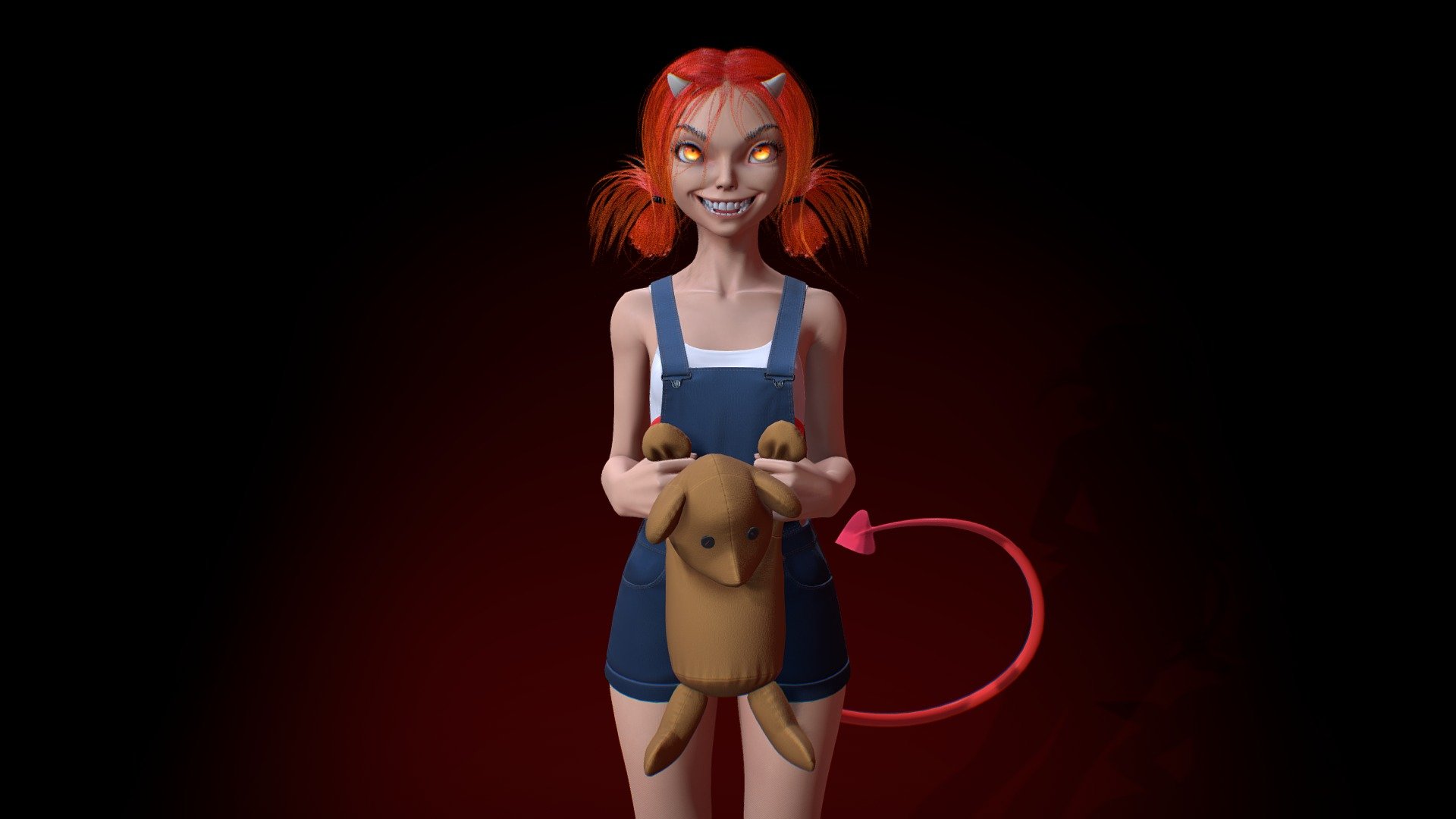 Demon girl - 3D model by blupp [191a455] - Sketchfab