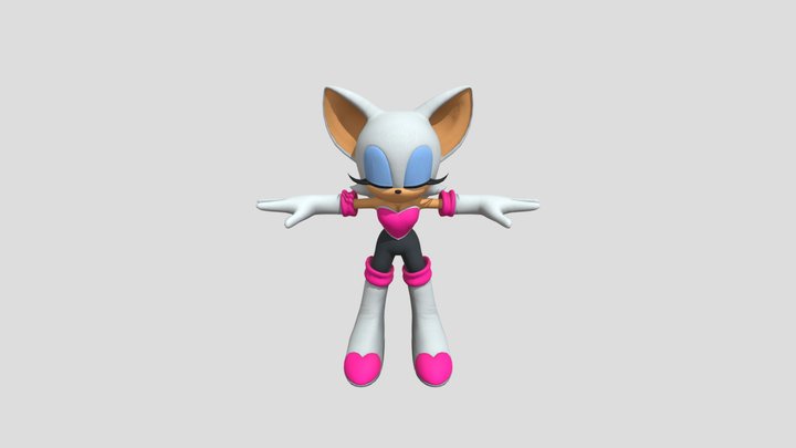 Rouge the Bat - Sonic Brawl 3D 3D Model