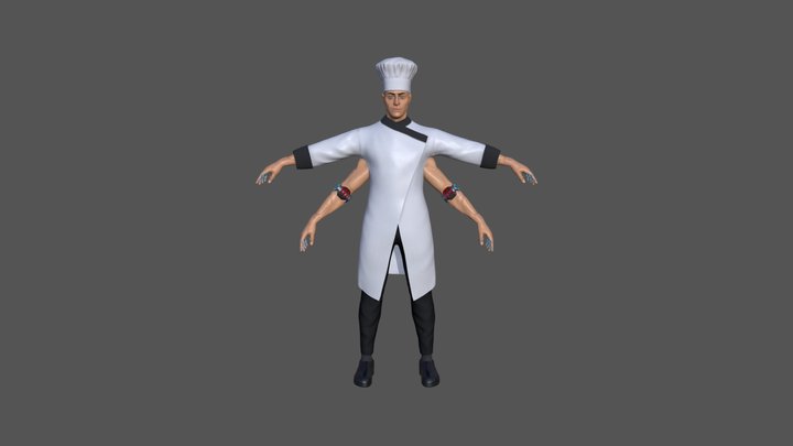 Multitas-king chef 3D Model