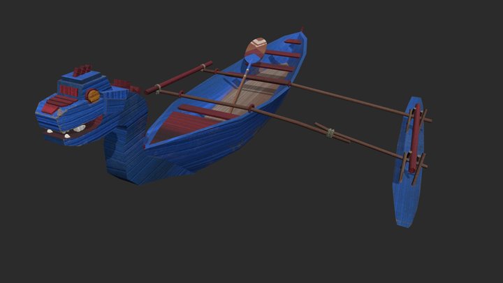 Serpent Boat 3D Model