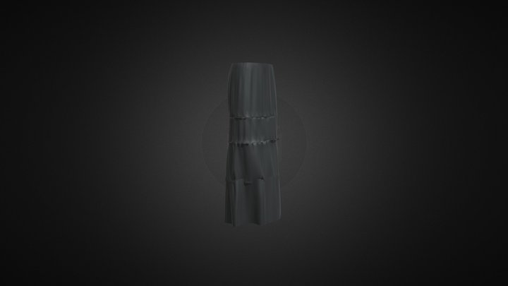 Long black skirt 3D Model