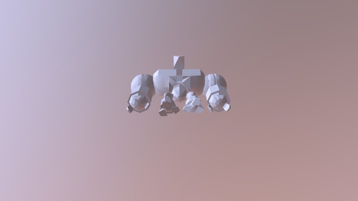 Robot Block Model 3D Model