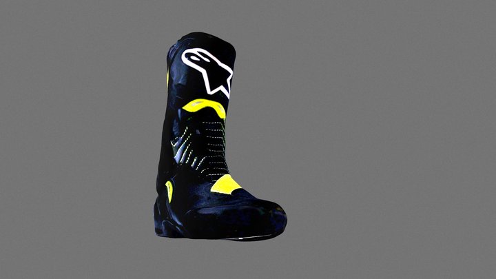 Botas Mujer Moto 3D Model