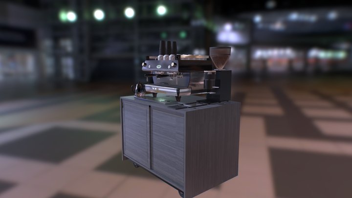 Coffee cart 3D Model