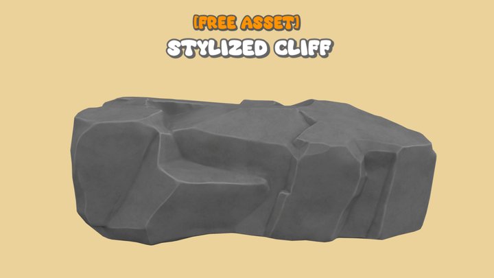 [Free] Stylized Cliff Rock – Modello 3D gratuito STL