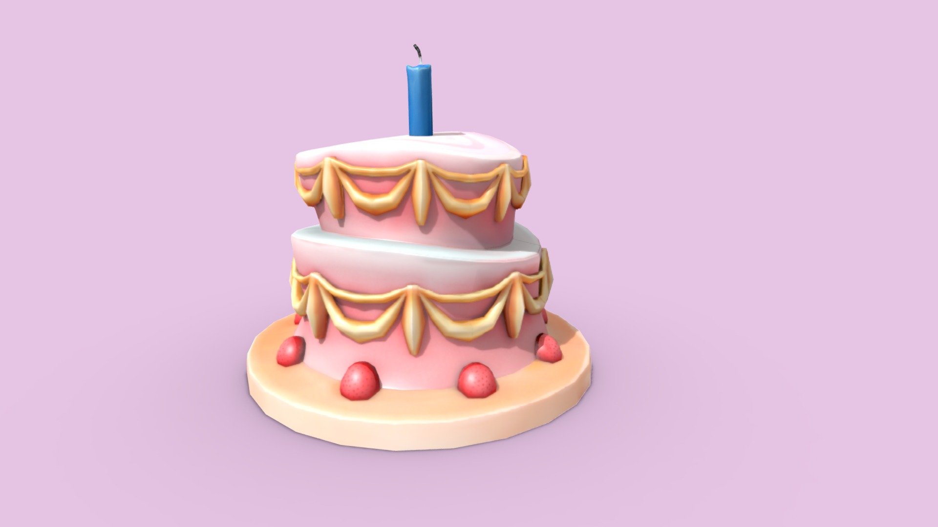 Strawberrycake - Buy Royalty Free 3D model by NatalieV [1920984 ...