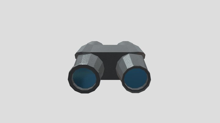 low poly binocular 3D Model