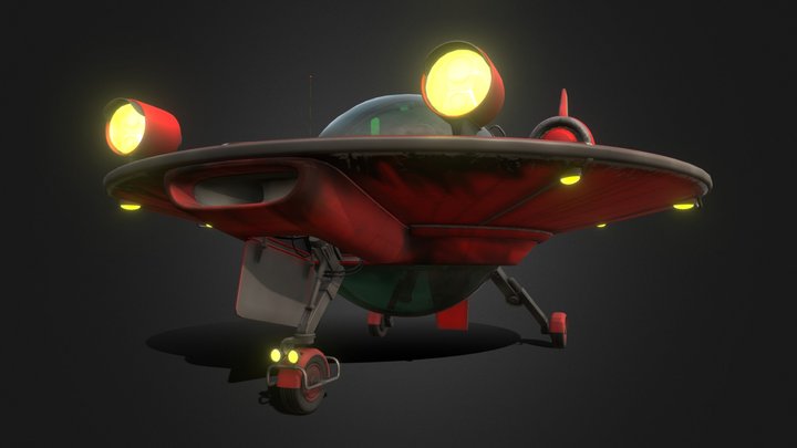 Guppy Spaceship 3D Model