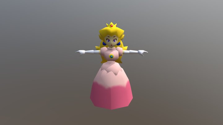 Nintendo 64 - Super Mario 64 - Princess Peach 3D Model