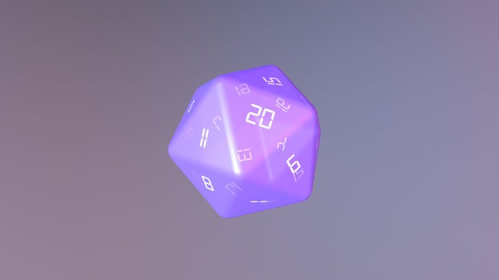 20-sided Dice 3D Model