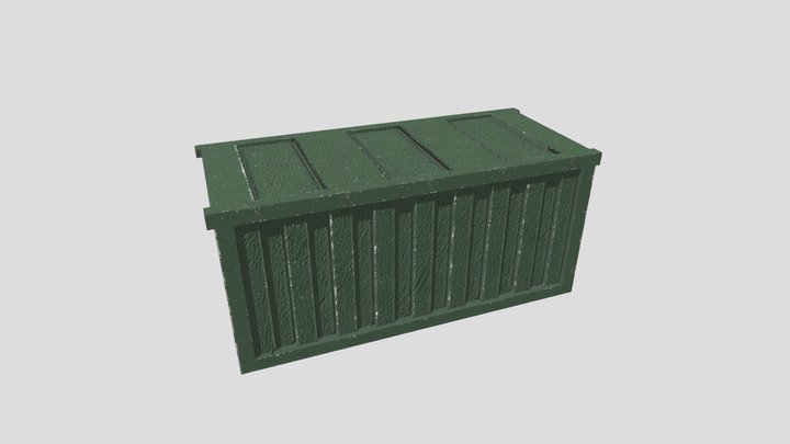 Green Container 3D Model