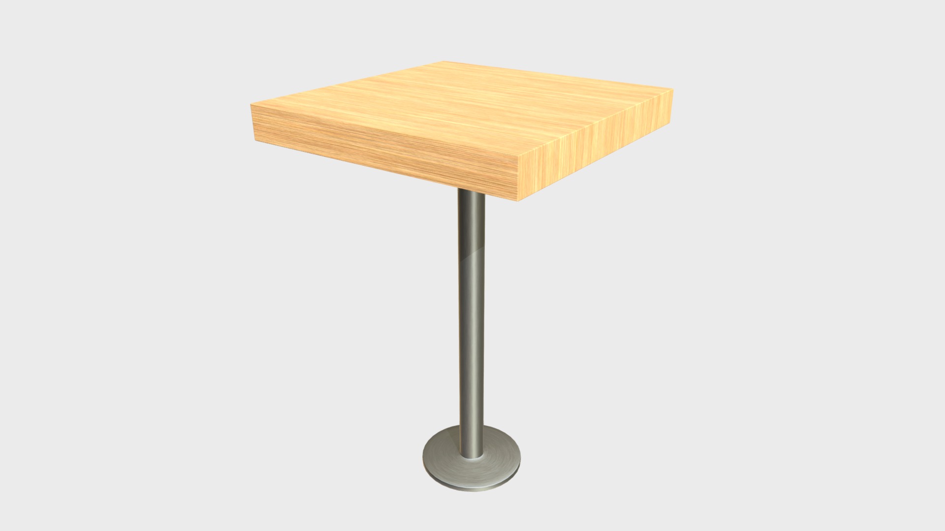 3D model Bar table - This is a 3D model of the Bar table. The 3D model is about a wooden table with a metal top.