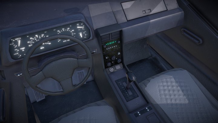 Delorean Interior 3D Model